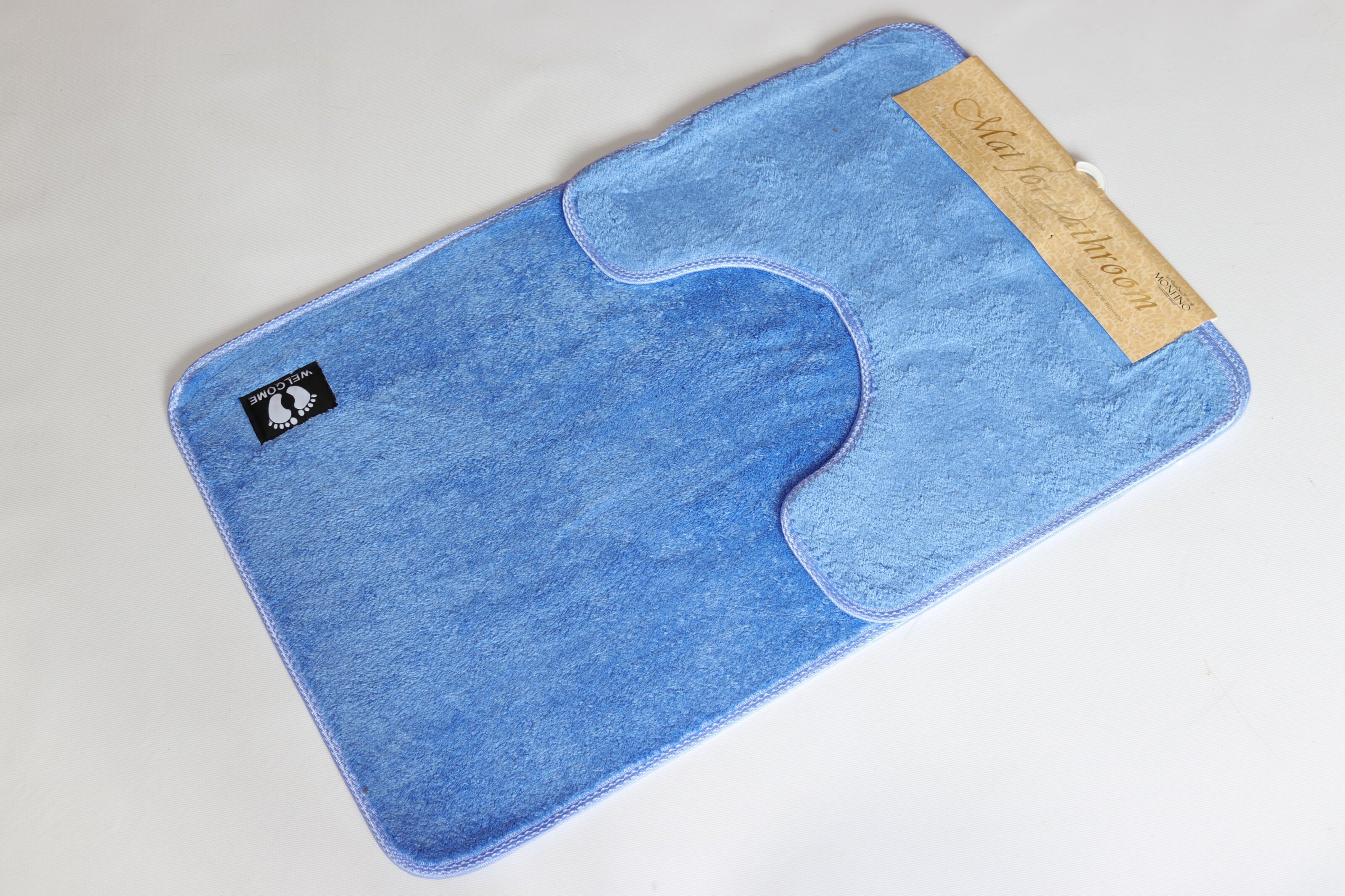Набор ковриков для ванной комнаты Monfino MF-5213 80x50/40x50 см Blue (27307432)