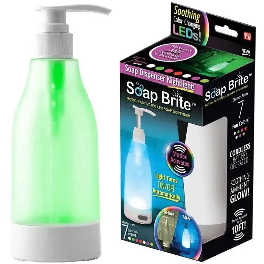 Дозатор для жидкого мыла Soap Bright Nightlight Soap Dispenser с подсветкой 400 мл (9881127)