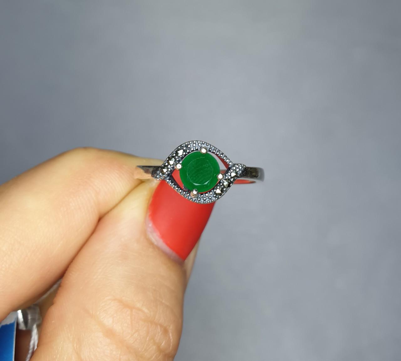 Кольцо серебряное с изумрудом р. 18,5 2,76 г (1258163693) Кольцо серебряное с изумрудом р. 18,5 2,76 г (1258163693)