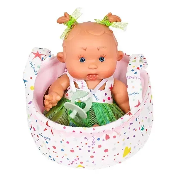 Пупс Nines d'Onil Pepotin в корзинке из винила в зеленом платье 21 см (150-98-0495NN.1) Пупс Nines d'Onil Pepotin в корзинке из винила в зеленом платье 21 см (150-98-0495NN.1)