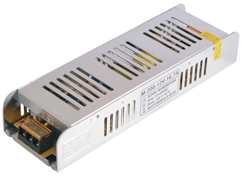 Блок питания Slim and Long 12 В 200 Вт IP20 (3346)