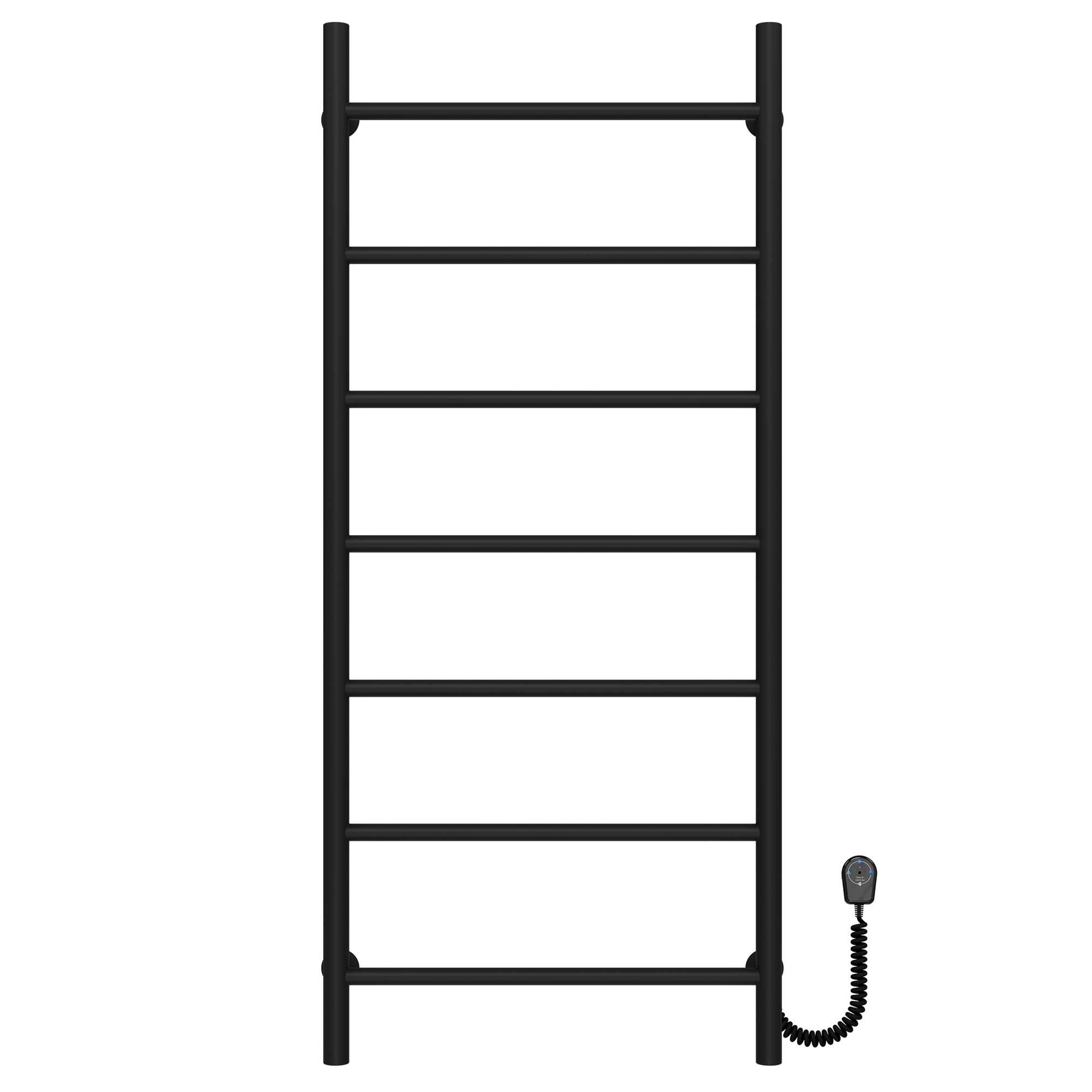 Полотенцесушитель электрический Deffi Орион П7 EF16 правое подключение нержавеющая сталь 500x1200 мм Черный (C.OR.120.50.7.EBR5)