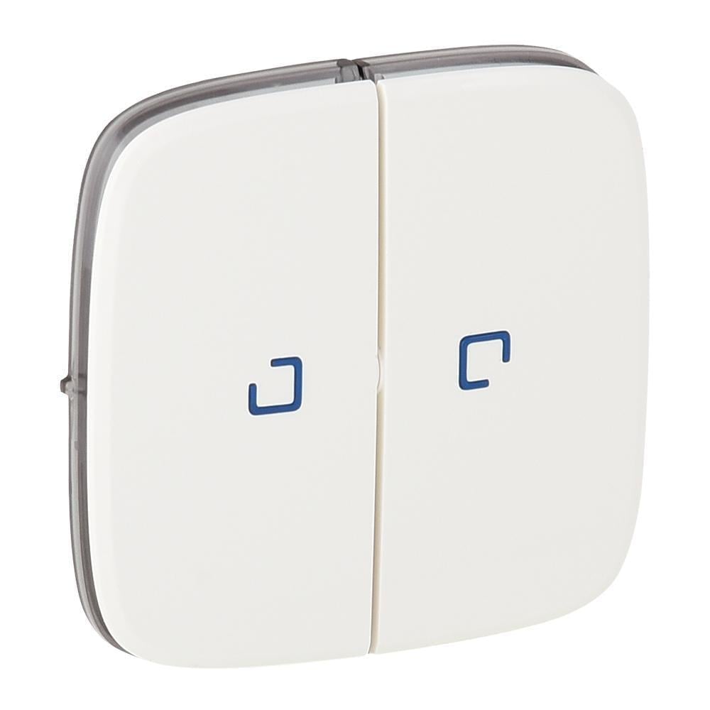 Панель лицевого выключателя двухклавишного Legrand Valena с подсветкой Allure Белый (755225)