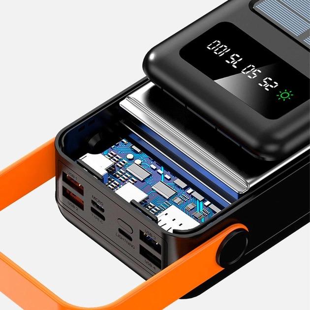 Павербанк YM-636 с солнечной панелью 40000 мАч Черный - фото 7 Павербанк YM-636 с солнечной панелью 40000 мАч Черный - фото 7