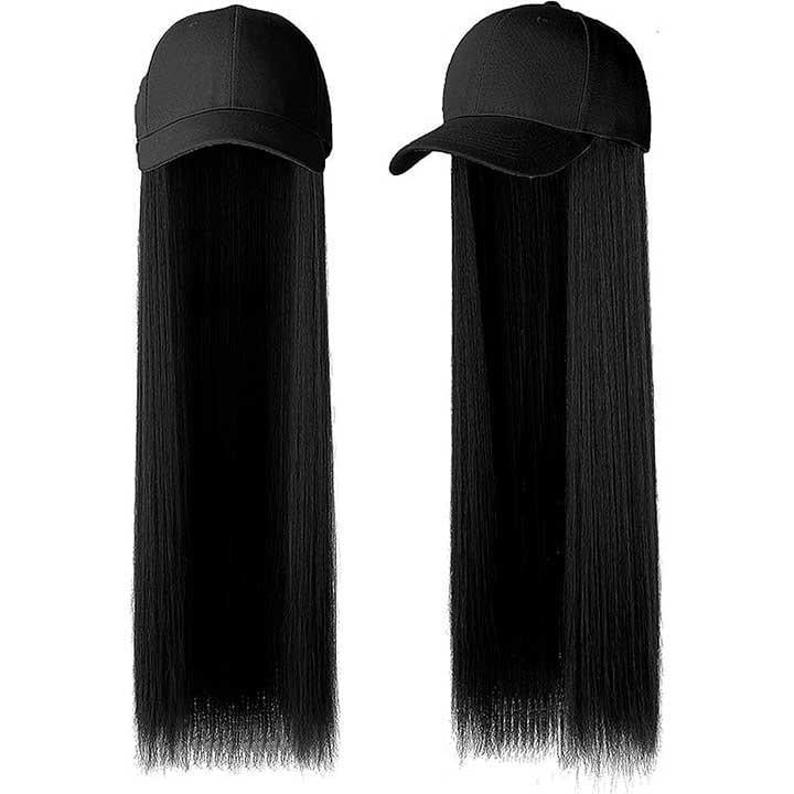 Перука кепка з волоссям 50 см Брюнетка (K1060-1) - фото 4