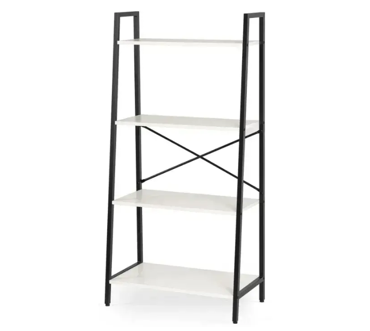 Стелаж Mebel Elite GIA 131x64x34 см Білий/Чорний (29439516)