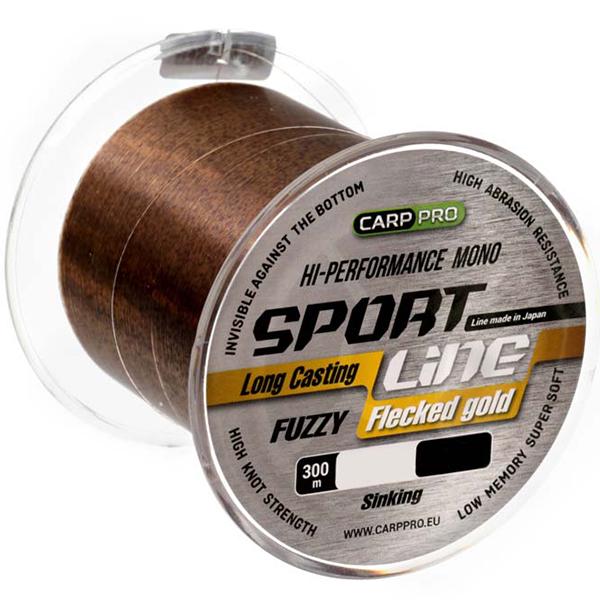 Леска Carp PRO Sport Line Flecked 300 м 0,335 мм Gold (CP2303-0335)