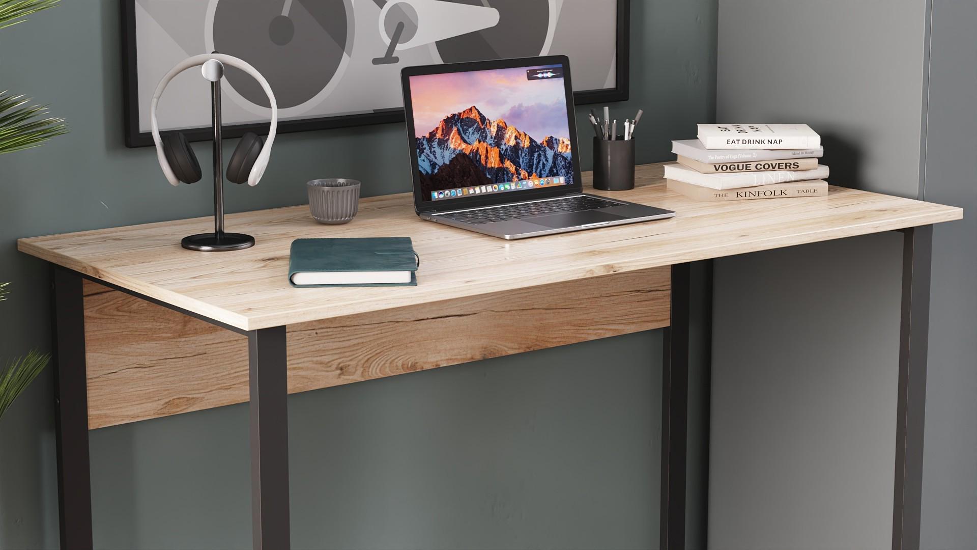 Комп'ютерний стіл Ferrum-decor Курт ДСП 16 мм 75x140x70 см Чорний/Дуб Сан-Маріно (FRD-103945) - фото 9 Комп'ютерний стіл Ferrum-decor Курт ДСП 16 мм 75x140x70 см Чорний/Дуб Сан-Маріно (FRD-103945) - фото 9