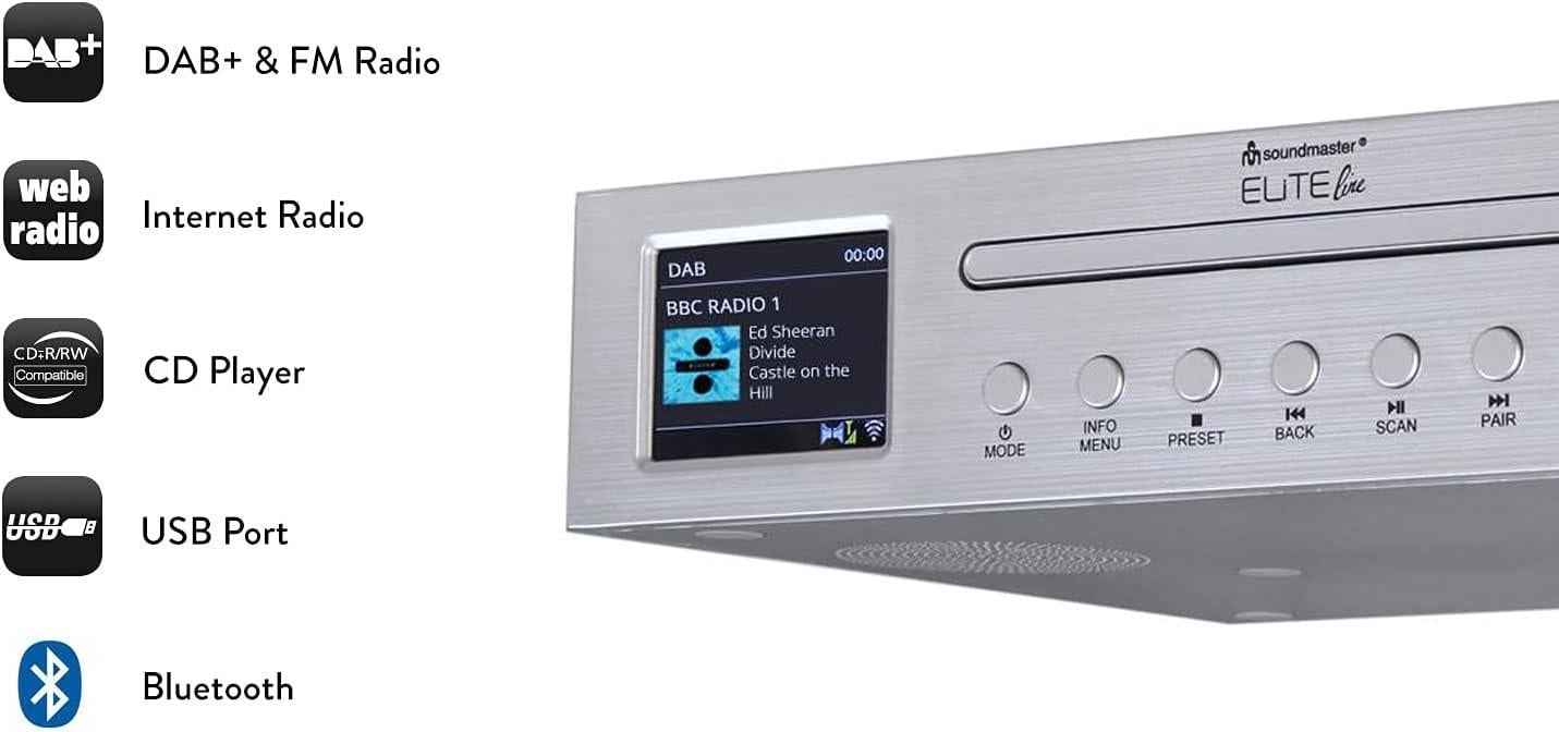 Радио подвесное Soundmaster FM DAB DAB+ USB CD Bluetooth - фото 5