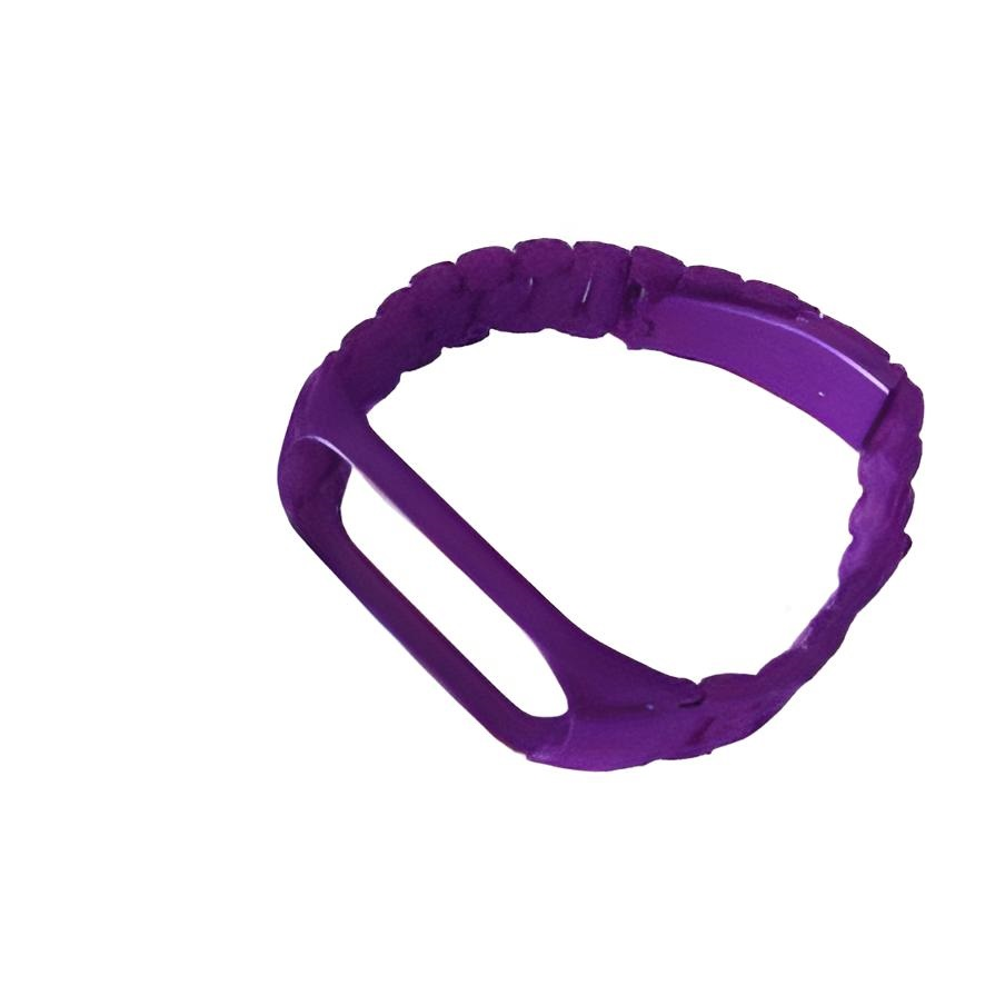 Ремешок для фитнес браслета Xiaomi Mi Band 3 4 Steel блочный Purple
