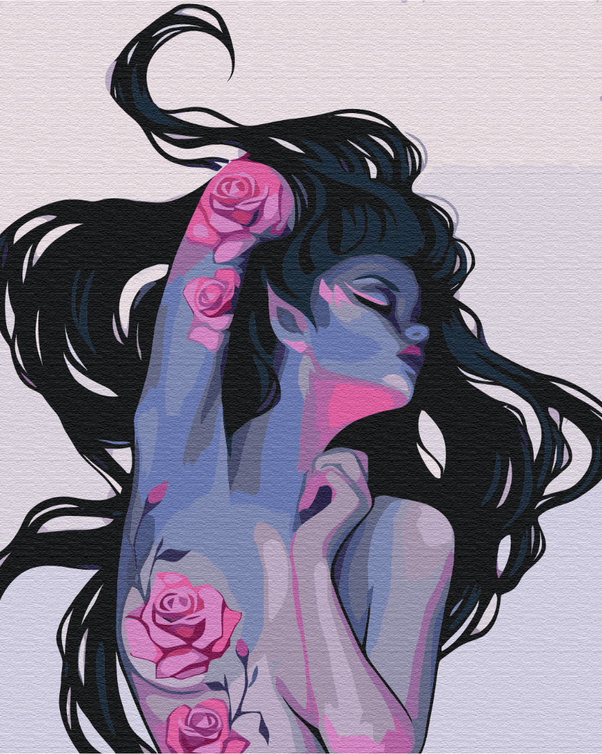 Картина по номерам Brushme BS51945 Татуировка эльфийки 40х50 см (1470554000)