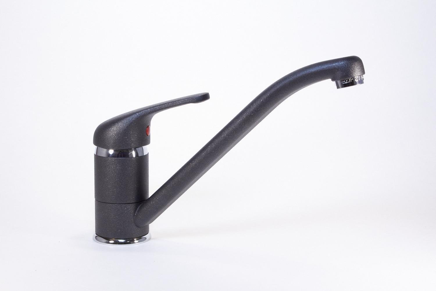 Смеситель кухонный LONGRAN A02040 Черный металик (11 Black Metallic)