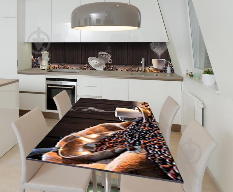 Наклейка 3Д виниловая на стол Zatarga «Пролитый кофе» 600х1200 мм (Z182276st) Наклейка 3Д виниловая на стол Zatarga «Пролитый кофе» 600х1200 мм (Z182276st)