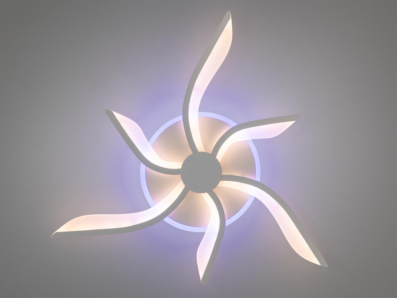 Люстра светодиодная 2480-3+3WH-LS в прихожую с пультом 55W на 8м2 Белый (2561148764) Люстра светодиодная 2480-3+3WH-LS в прихожую с пультом 55W на 8м2 Белый (2561148764)