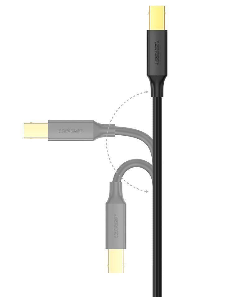 Кабель для принтера UGREEN USB-USB Type-B 2.0 480 Мбіт/с 2A USB-A на USB-B 3 м Чорний (10351) - фото 7
