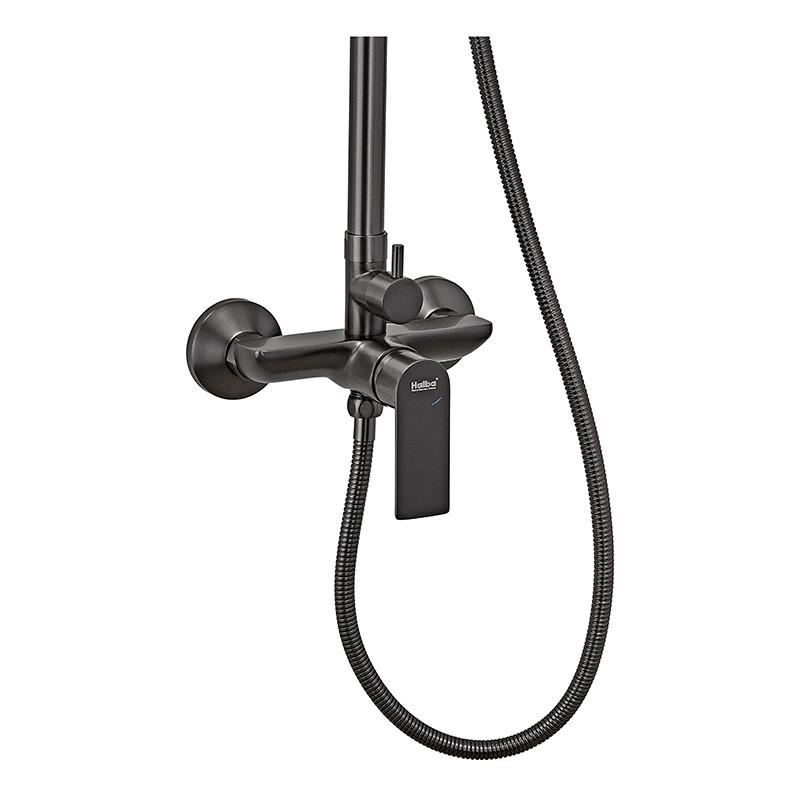 Душевая колонна со смесителем и удлинителем в комплекте Haiba Alex 003-J Graphite (HB3996) - фото 4 Душевая колонна со смесителем и удлинителем в комплекте Haiba Alex 003-J Graphite (HB3996) - фото 4