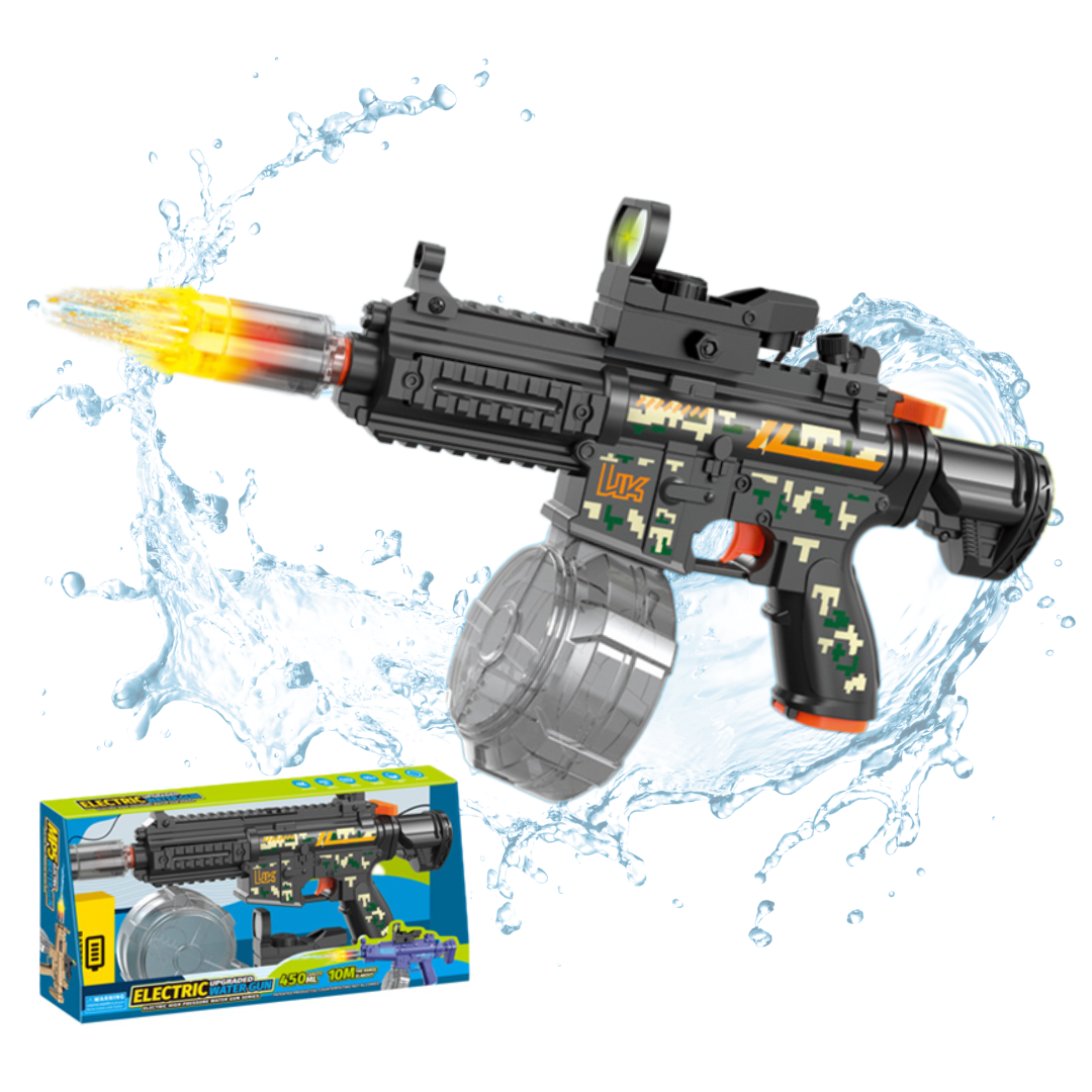 Пистолет для детей водный электрический M416 на аккумуляторе с подсветкой Черный