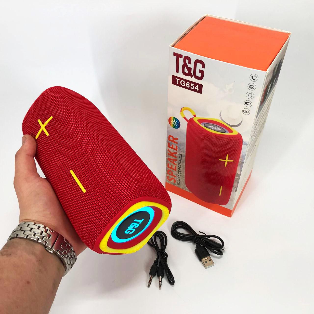 Колонка портативна з підсвічуванням TG654 8W Червоний - фото 5