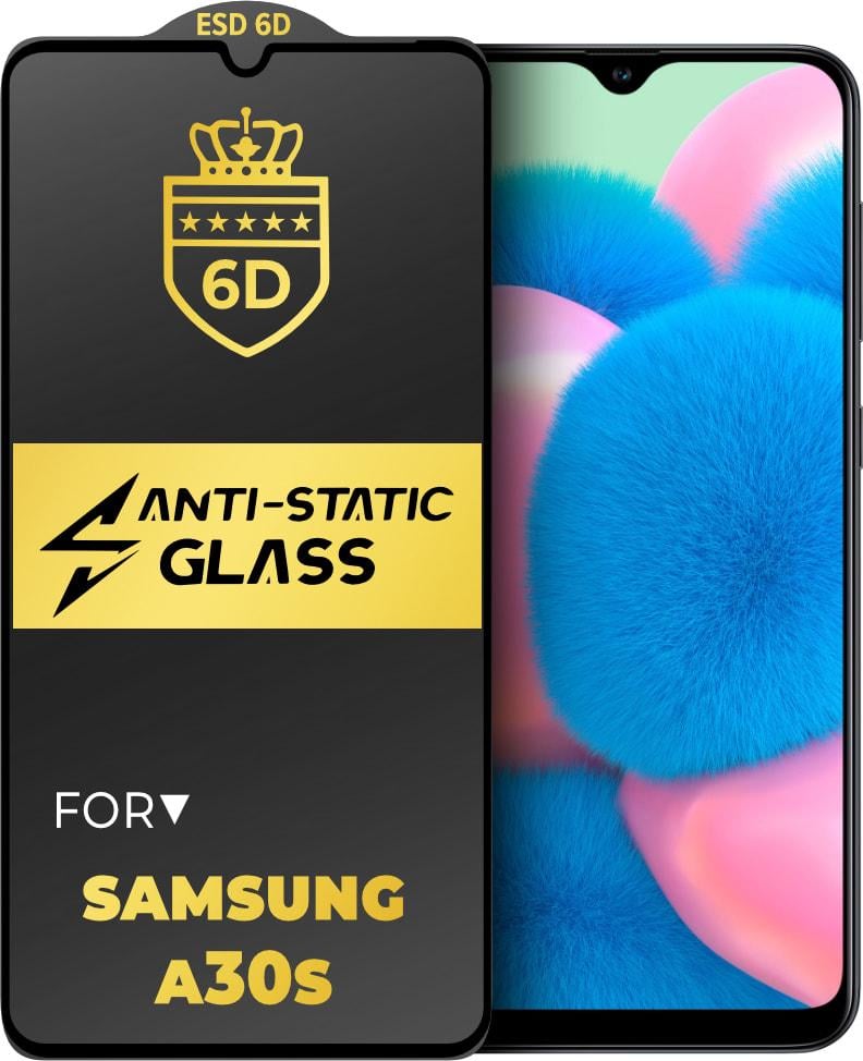 Стекло защитное 6D Anti-Static Samsung Galaxy A30s A307 Glass Shield (34186)