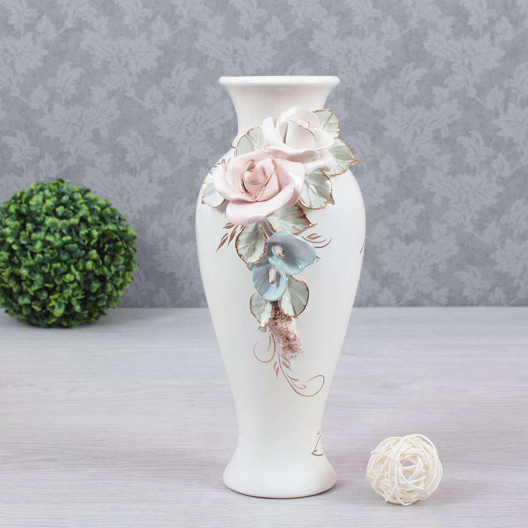 Ваза настольная Кокетка лепка 270 мм