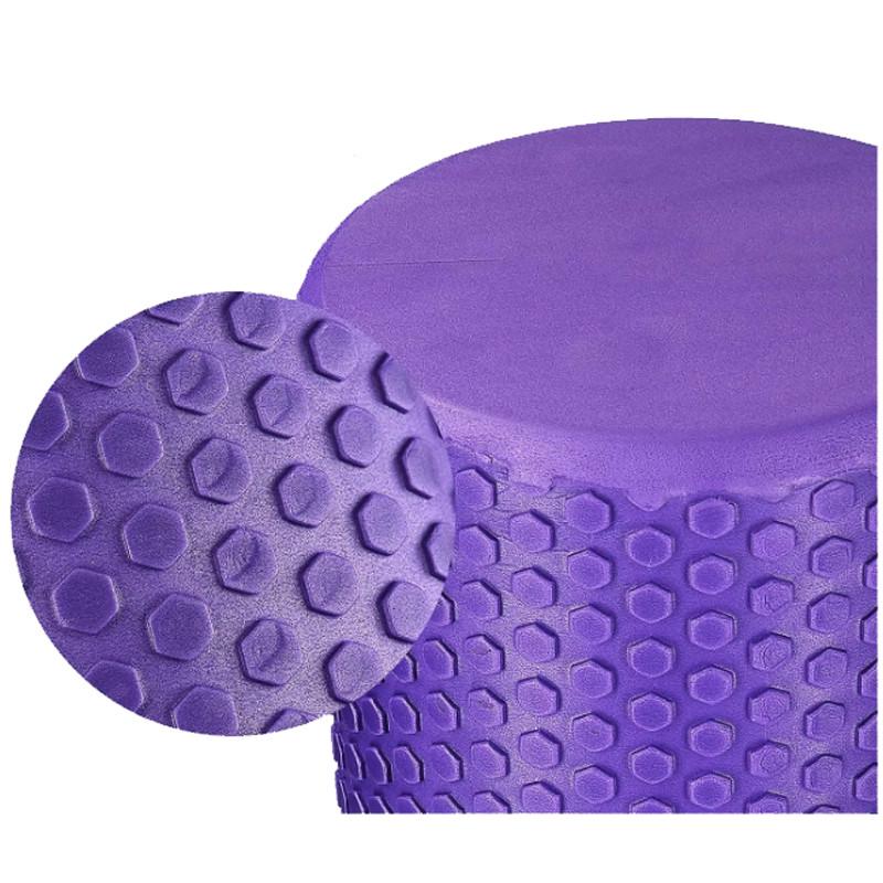Ролик рулон масажний Feel Fit для йоги фітнесу 45х15 см Фіолетовий - фото 3