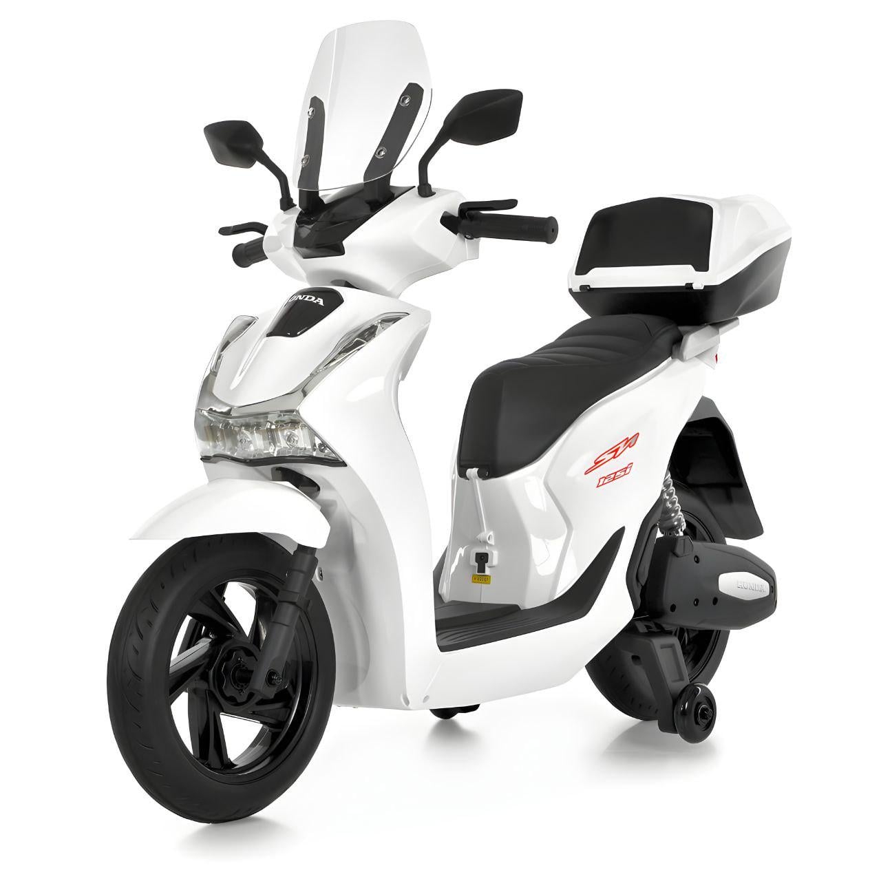 Детский электромотоцикл в стиле Honda M 6535EL-1 24V мотор 550W 24V 7AH до 60 кг колеса EVA кожа Blue Белый (38344423)