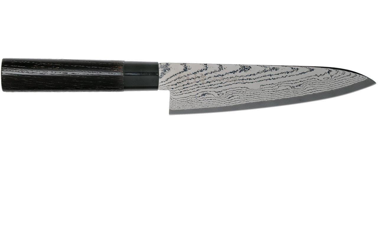 Кухонный Шеф нож Tojiro Shippu 62 HRC VG10 всадной 63-слойная нержавеющая сталь 180 мм Черный (2350050274) - фото 1 Кухонный Шеф нож Tojiro Shippu 62 HRC VG10 всадной 63-слойная нержавеющая сталь 180 мм Черный (2350050274) - фото 1