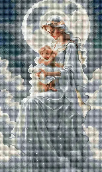 Алмазная мозаика Мадонна с младенцем 30х50 см (2401659839)