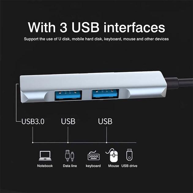 Хаб USB Earldom ET-HUB09 3in1 3USB 3.0 (21022213) - фото 5