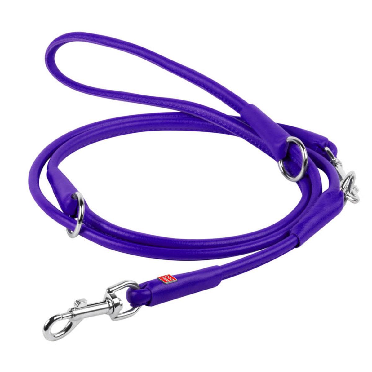 Поводок-перестежка Waudog Glamour круглый 6 мм 122-183 см Фиолетовый Поводок-перестежка Waudog Glamour круглый 6 мм 122-183 см Фиолетовый