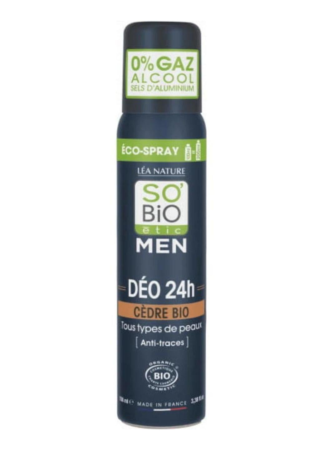 Дезодорант-спрей SO’BiO etic Men Cedar 24H Deodorant Spray 100 мл