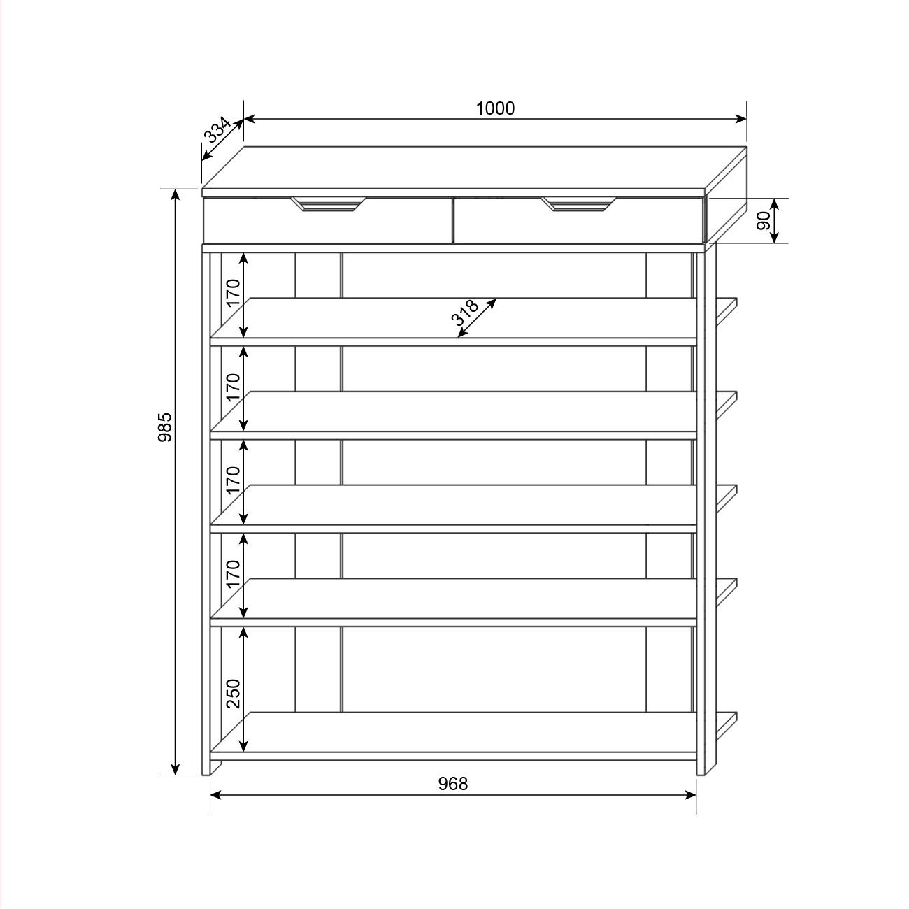 Тумба для обуви Corners Flash-33 Дуб сонома (KRN-4032-01) - фото 3