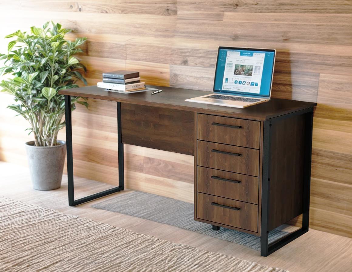 Стіл письмовий Tobi Sho LOFT Volcano СПЛВ/2-1 прямий з шухлядами стільниця 18 мм 1600х600х750 Фаєрвуд