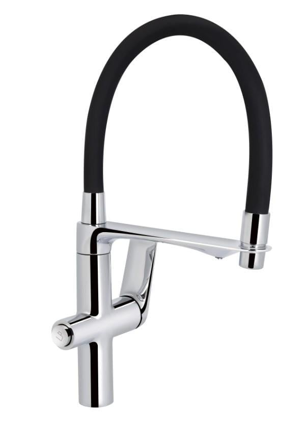 Смеситель для кухни с гибким изливом с подключением для питьевой воды Qtap Vlasta QTVLA364CRM45648 (56091)