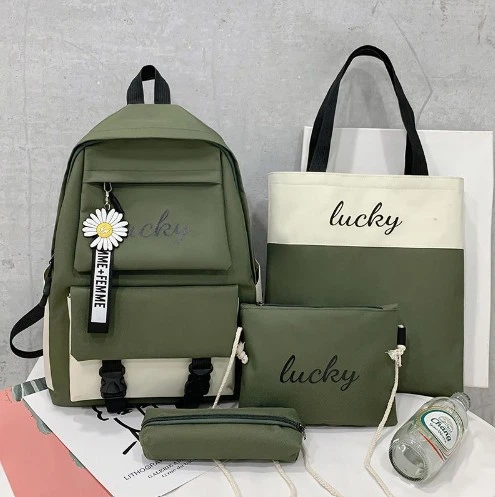 Рюкзак школьный Lucky 4в1 Зеленый