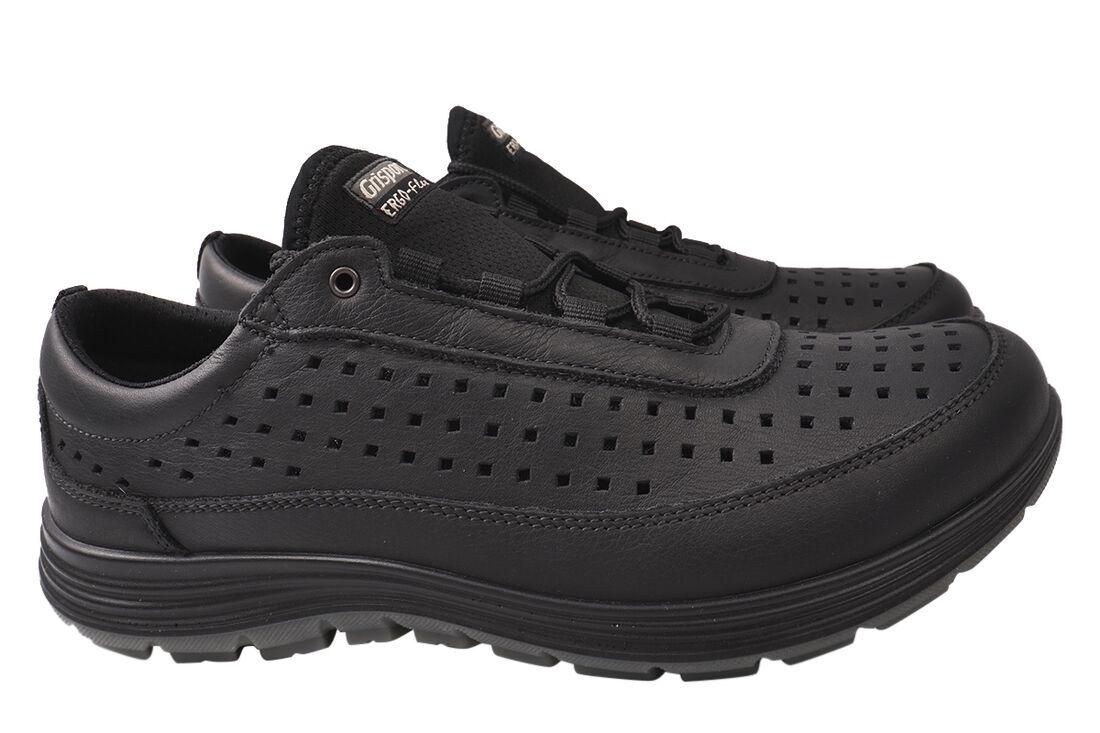 Кроссовки мужские Gri Sport из кожи на низком ходу на шнуровке р. 40 Черный (85-21LTSP)