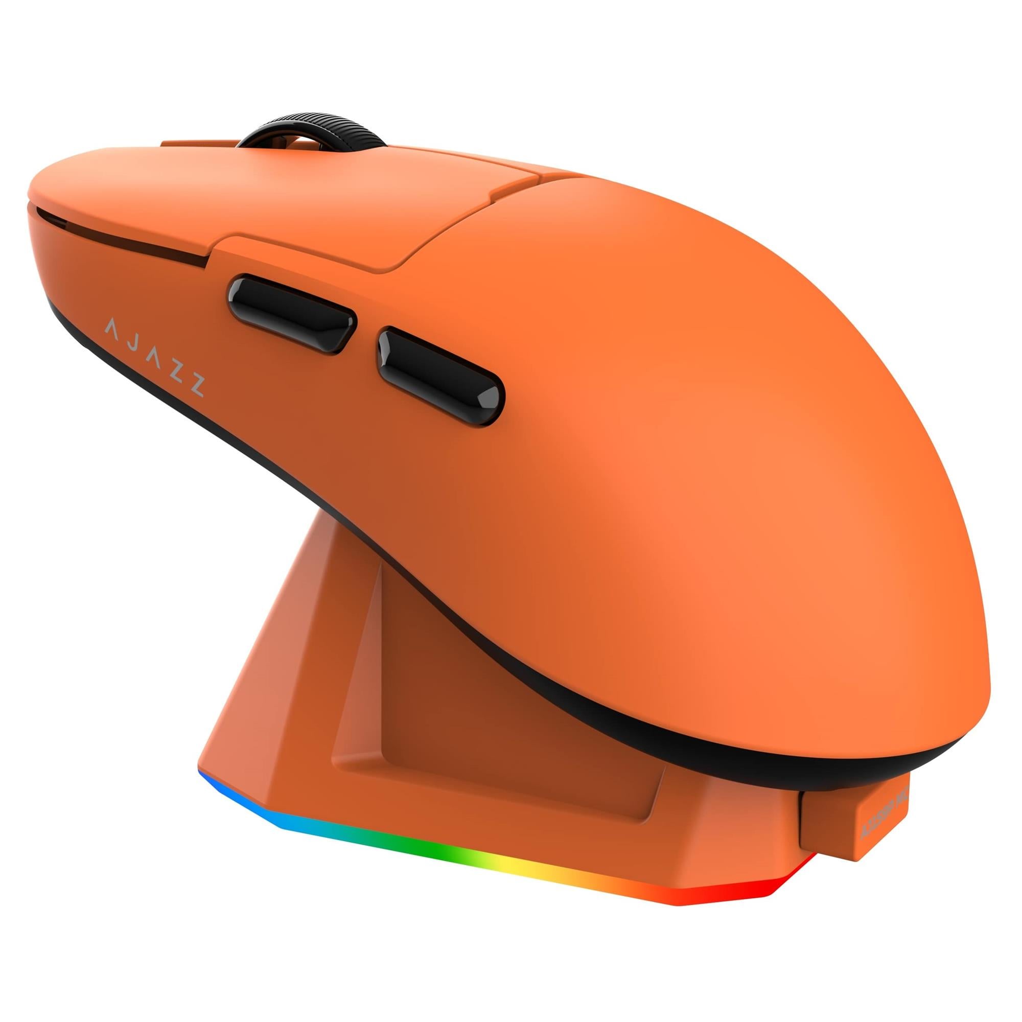 Компьютерная мышка беспроводная игровая Ajazz AJ159P MC Bluetooth/2,4 ГГц с магнитной станцией Orange (AJ159P-MC-Orange)