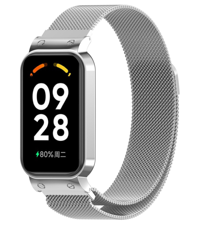 Ремешок-бампер DK Metal Milanese Loop Magnetic для Xiaomi Redmi Smart Band 2 Silver (016244)