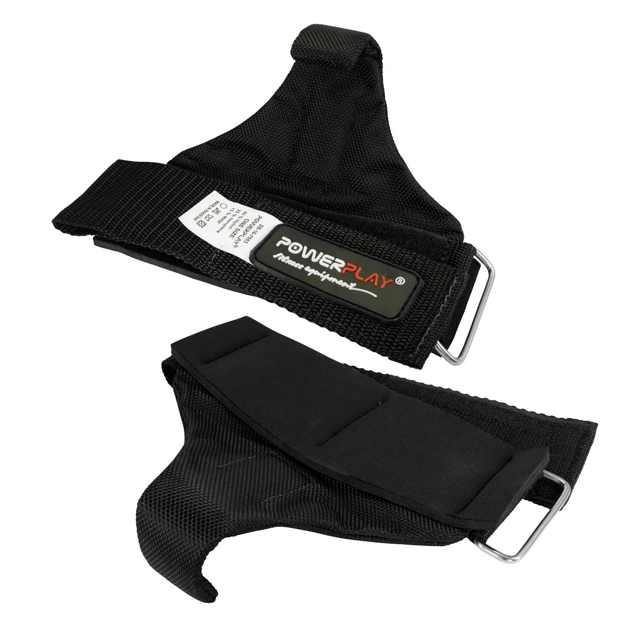 Крюки для тяги на запястья PowerPlay 7053 Черный