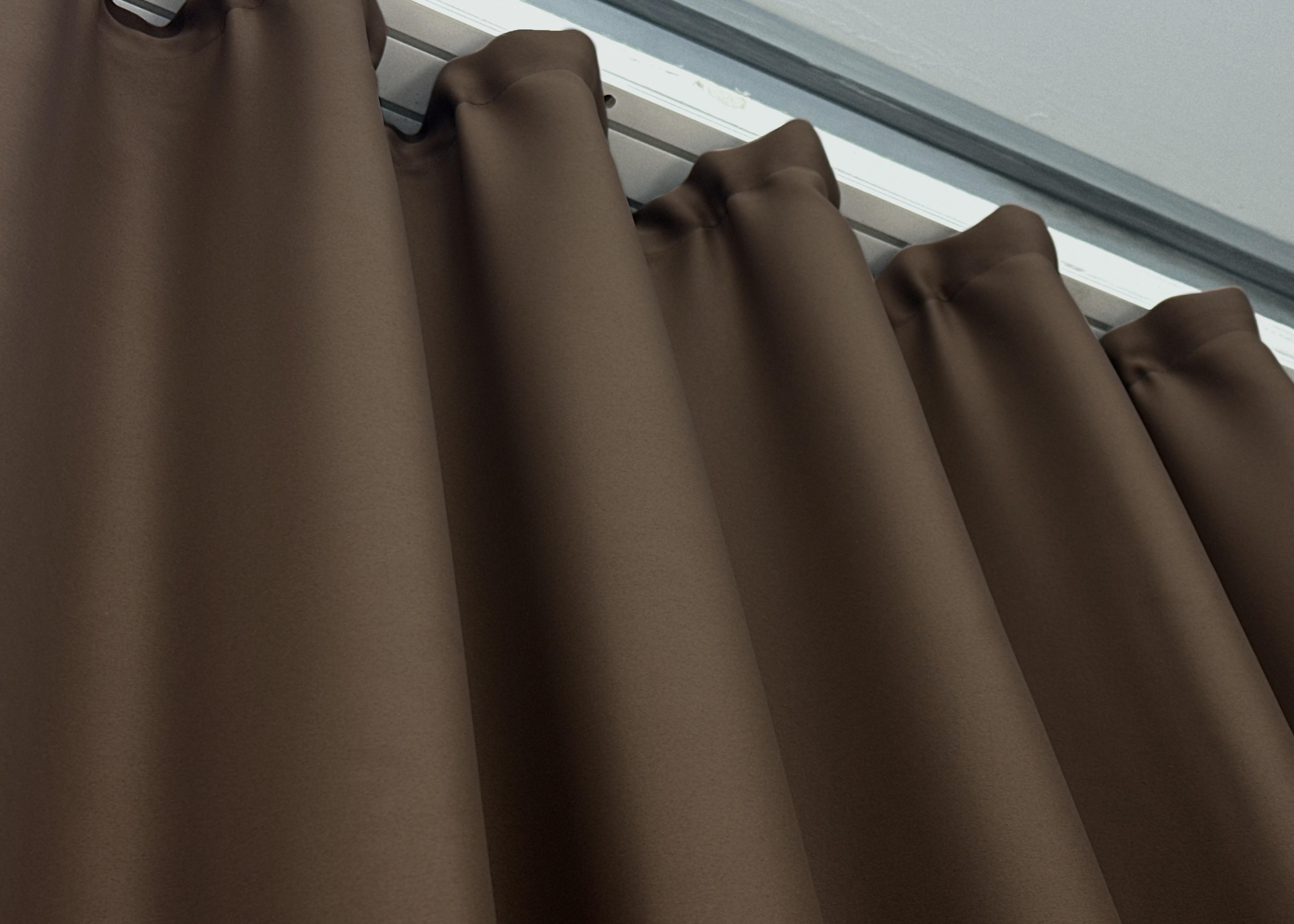 Комплект готовых штор VR-Textil Блэкаут Bagema Rvs №1238ш 150х295 см 2 шт. Шоколадный (33-0622) - фото 9