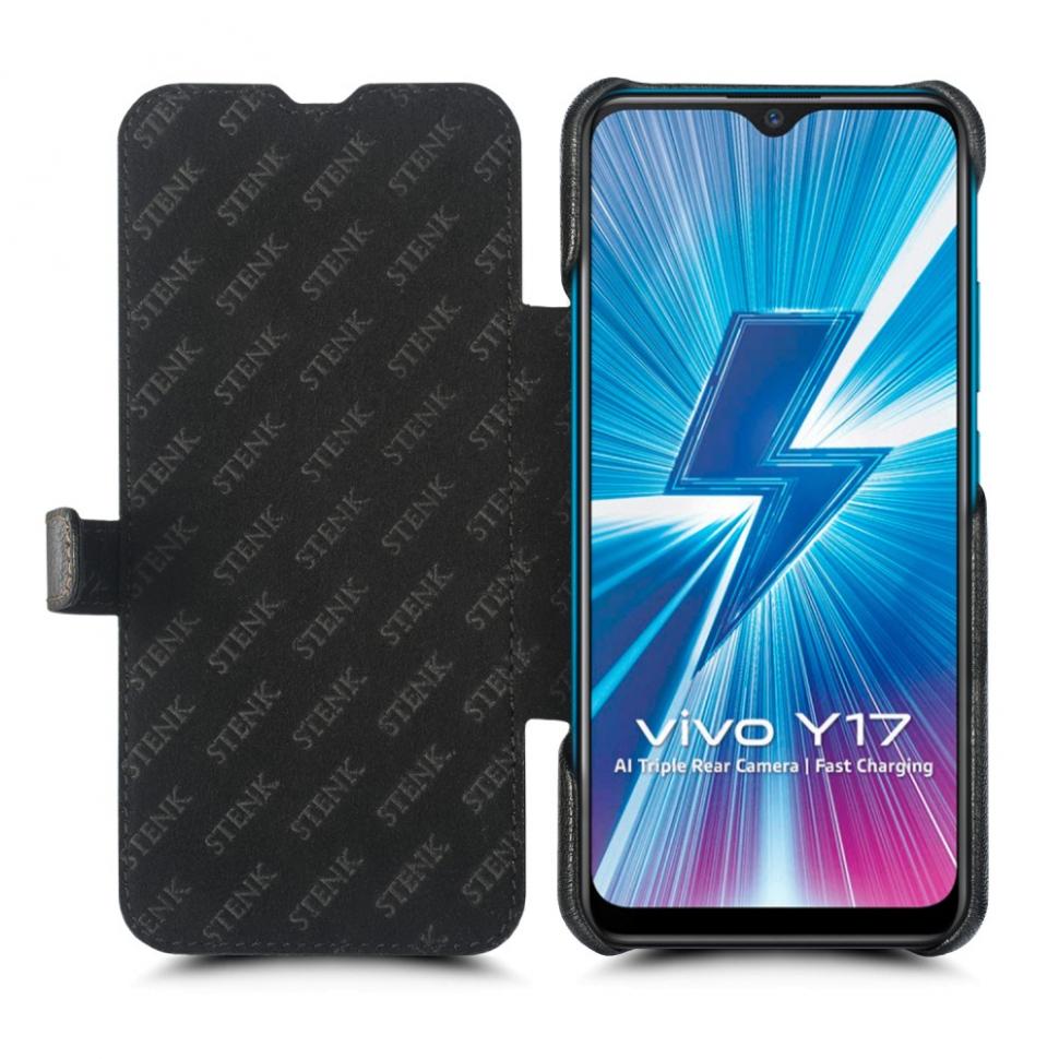 Чехол книжка Stenk Premium для Vivo Y17 Черный (68585)