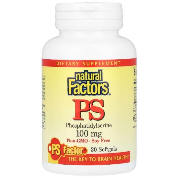 Лецитин Natural Factors PS Phosphatidylserine 100мг 30 мягк. капс. (000026297)