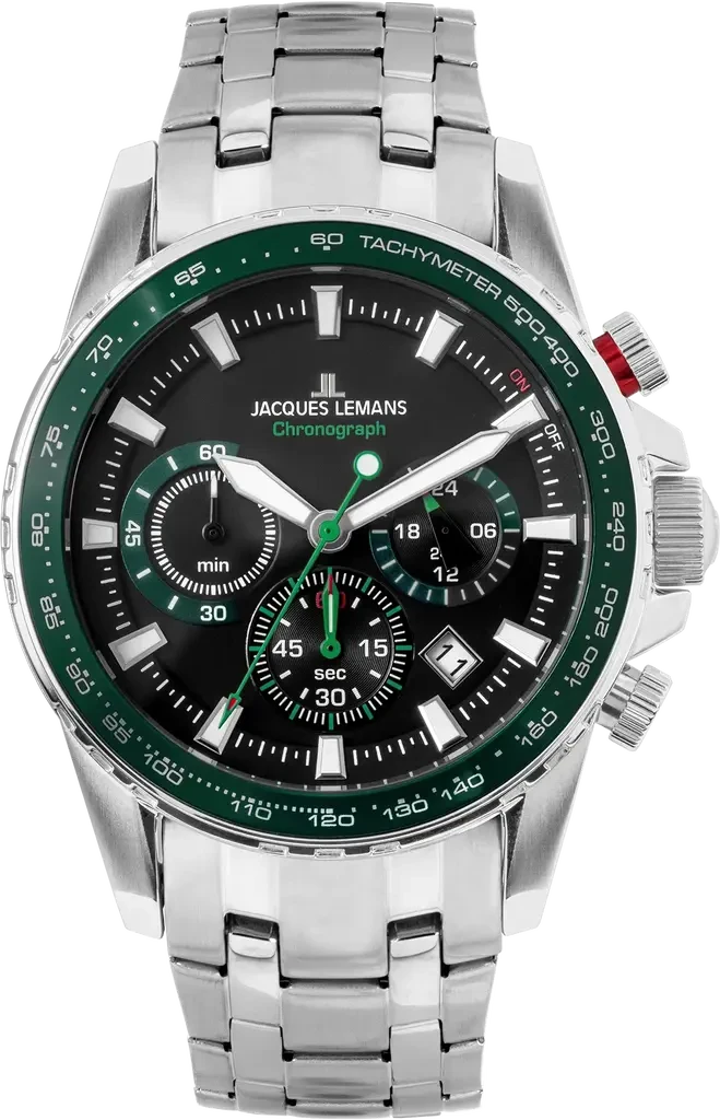 Наручные часы мужские Jacques Lemans Liverpool 1-2099F со стальным корпусом WR 100 м и черным циферблатом Наручные часы мужские Jacques Lemans Liverpool 1-2099F со стальным корпусом WR 100 м и черным циферблатом