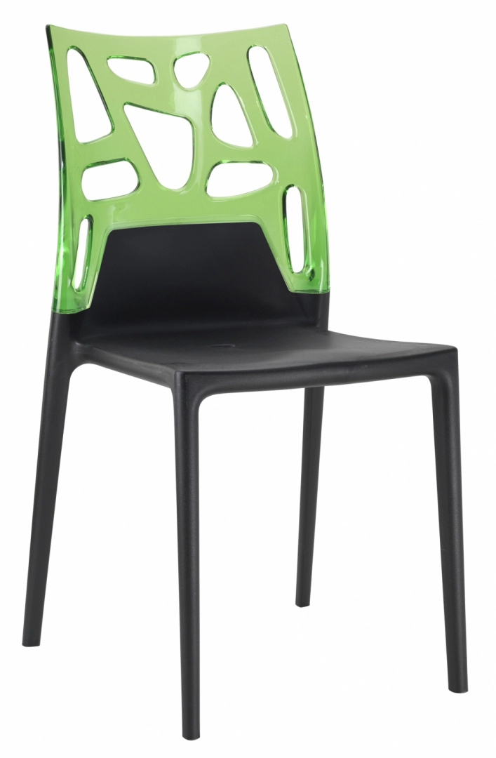 Стул Litolan Papatya Ego-Rock Черное сидение Прозрачно-зеленый (DR001975)