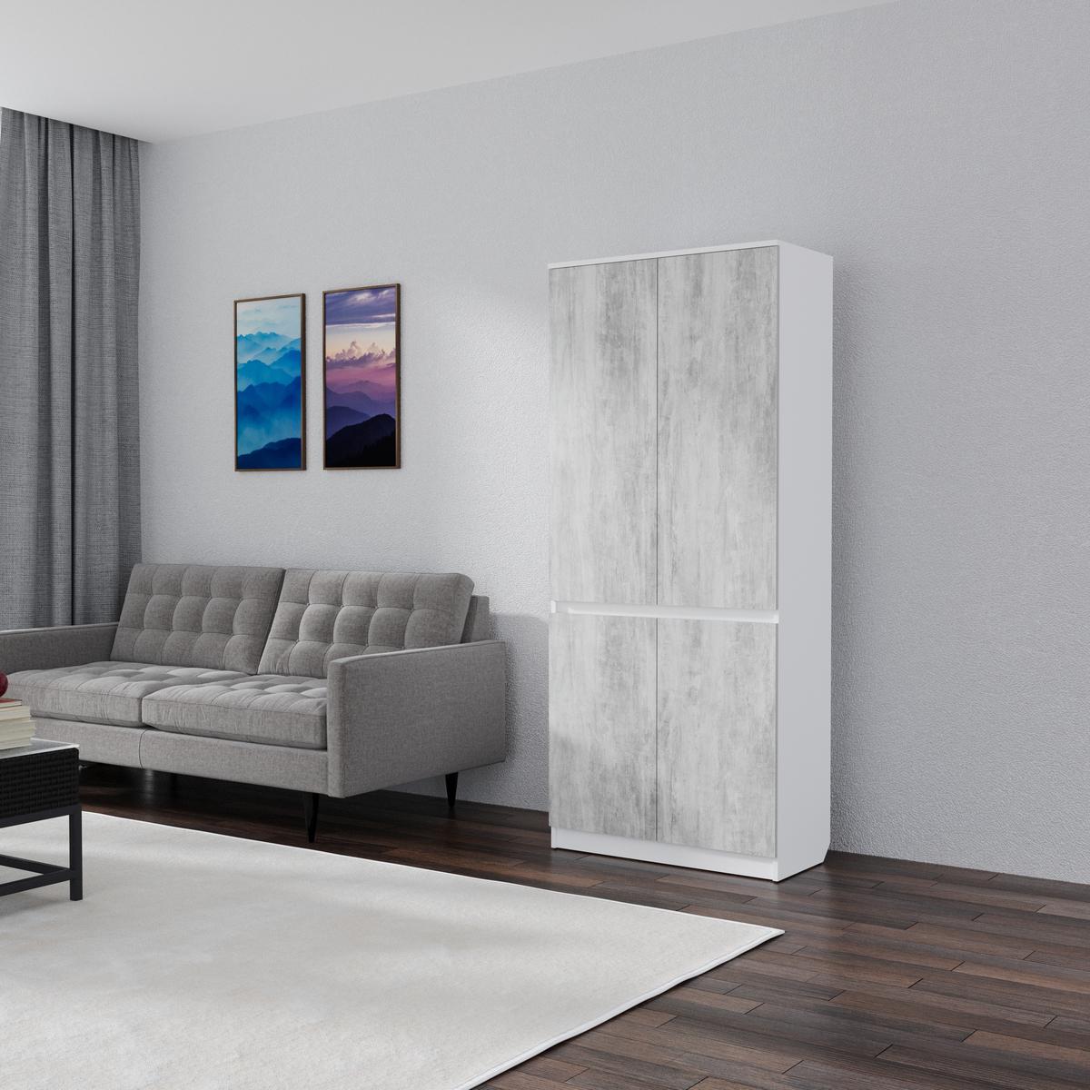 Шкаф Смузи Мікс Меблі 1860х800х380 мм Урбан лайт