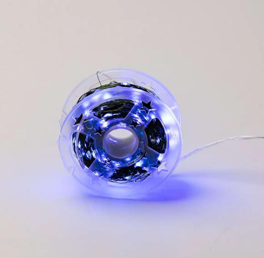 Гирлянда Роса нить с пультом 500 LED 50 м от сети зеленый провод Синий - фото 11 Гирлянда Роса нить с пультом 500 LED 50 м от сети зеленый провод Синий - фото 11