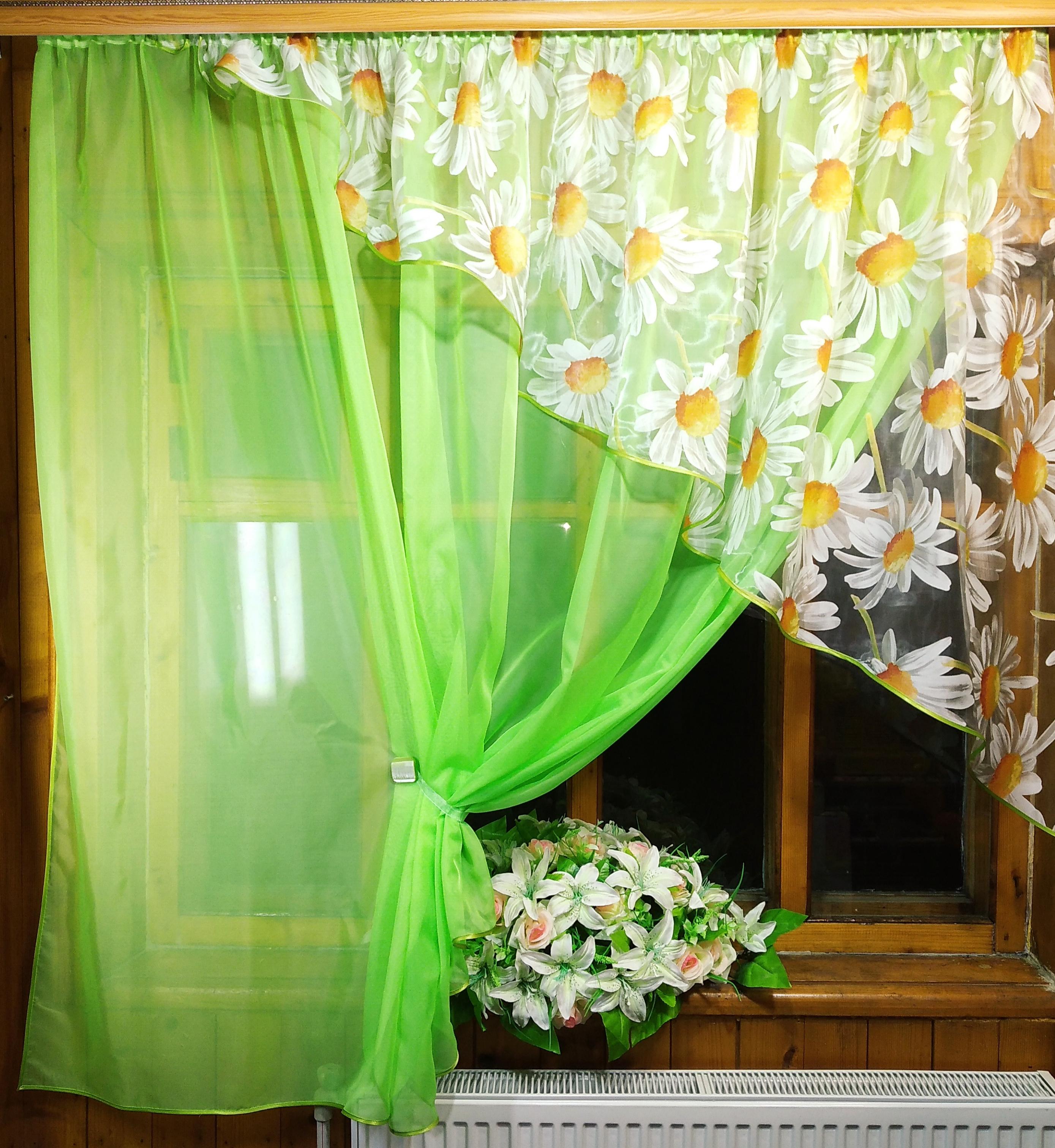 Тюль короткая Фая Ромашка правая Салатовый (1583077952) - фото 3 Тюль короткая Фая Ромашка правая Салатовый (1583077952) - фото 3