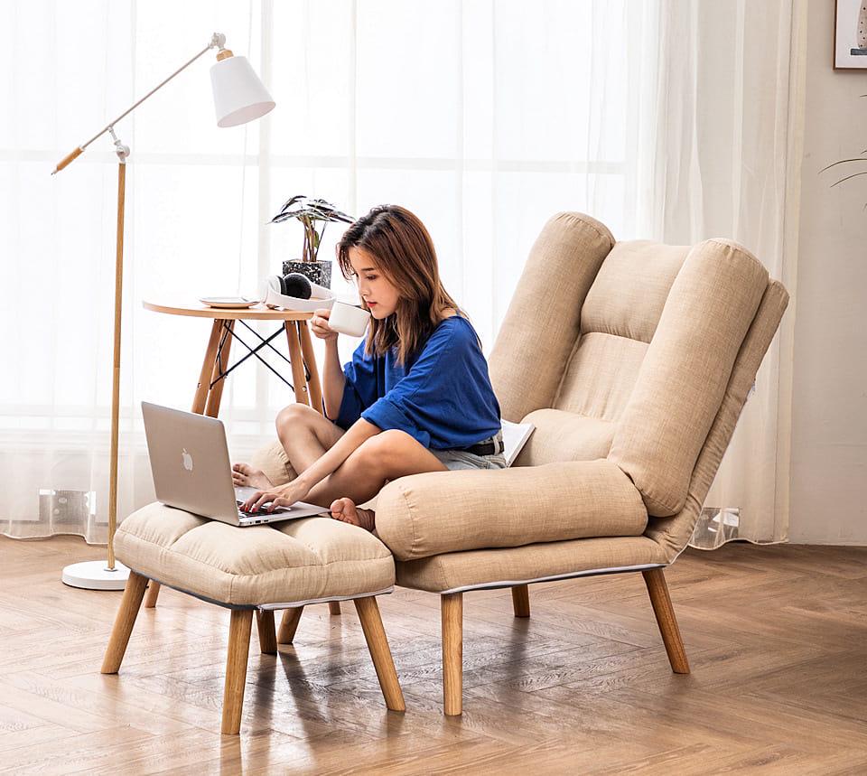 Кресло раскладное Uszak DIOR с подставкой для ног Бежевый (11910594) - фото 10 Кресло раскладное Uszak DIOR с подставкой для ног Бежевый (11910594) - фото 10