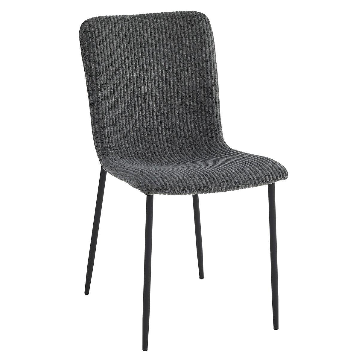 Стул Intarsio Tina ткань вельвет Черный/Серый (28710932) Стул Intarsio Tina ткань вельвет Черный/Серый (28710932)