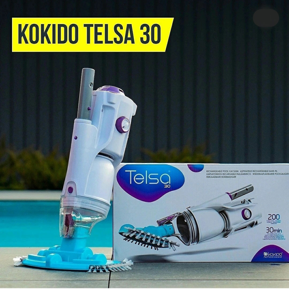 Пилосос для басейну акумуляторний Kokido Telsa 30 (718246857) - фото 7